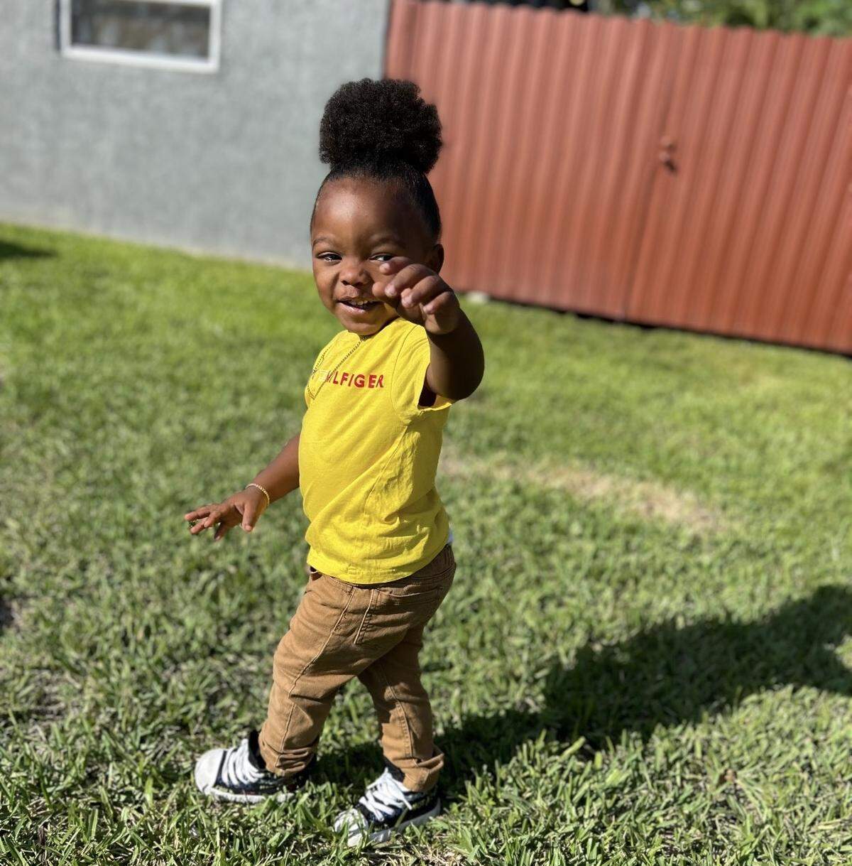 Deagoo Henry, the 2-year-old son of Tiarra Holliday, 28. Both were victims of a July 8 drive-by shooting in Fort Lauderdale.