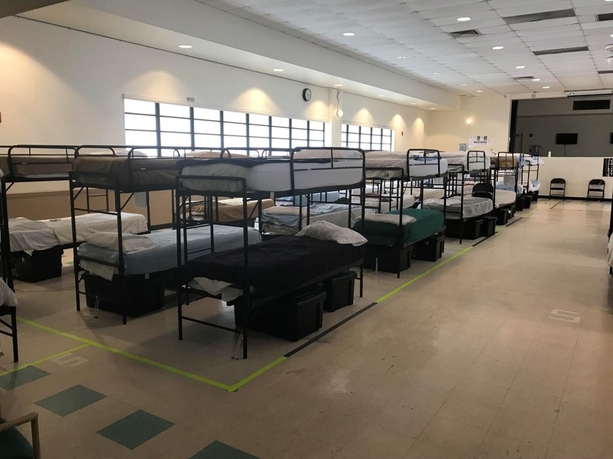 A dorm at the Homestead Temporary Shelter for Unaccompanied Children.