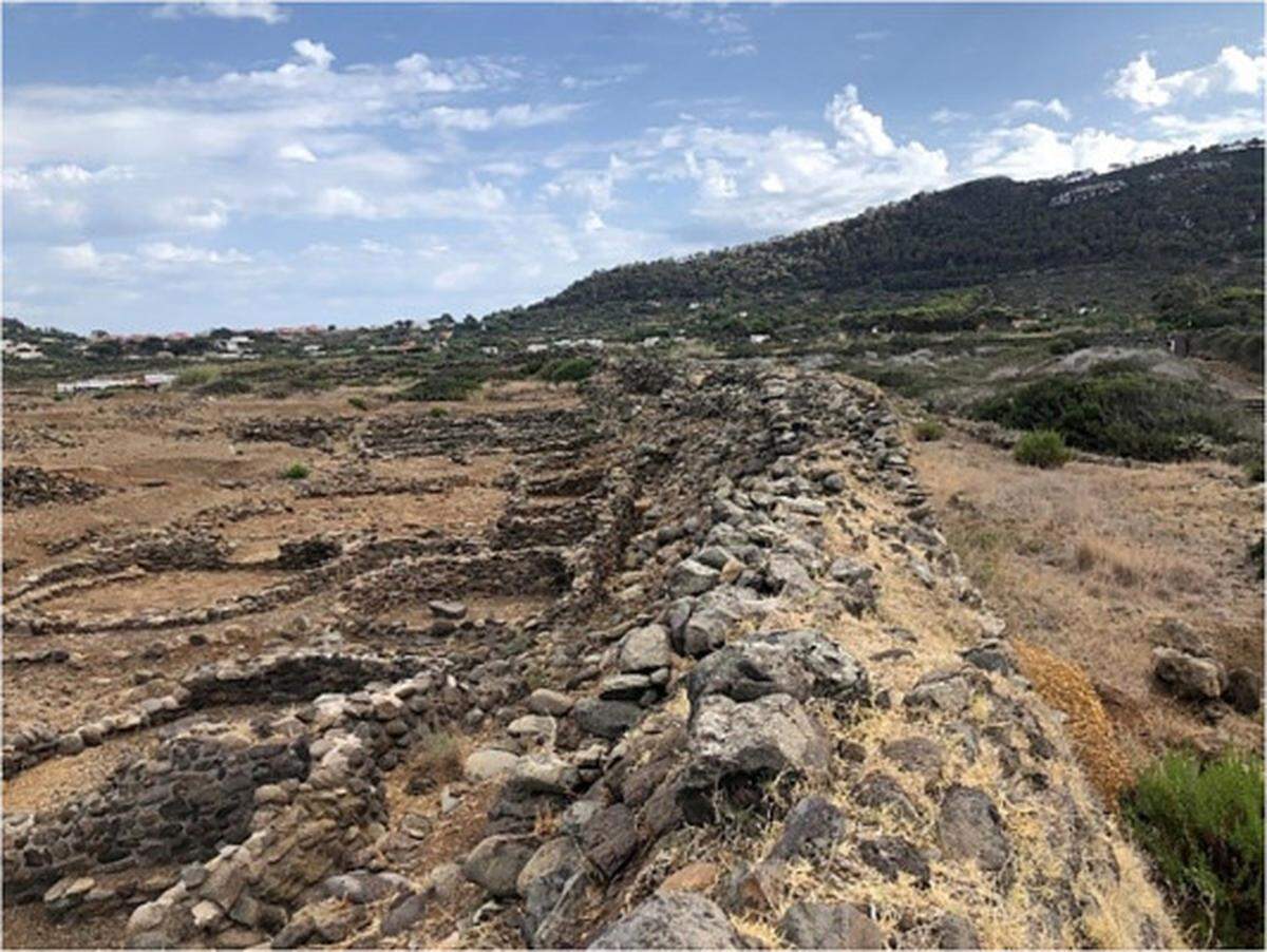 The village’s inner “enclosing” wall spans about 820 feet, experts said.