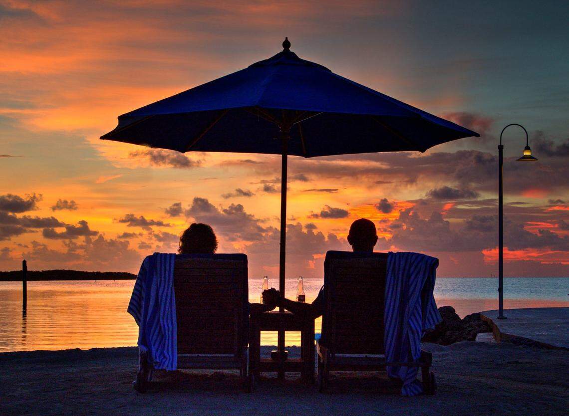 The sunset view helped make Island Bay Resort in Tavernier one of the most romantic hotels in the country.