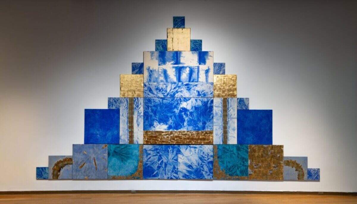 One of the towering pyramids in site-specific installation as part of the Florida Prize in Contemporary Art by Danish-born Coconut Grove-based artist Mette Tommerup.