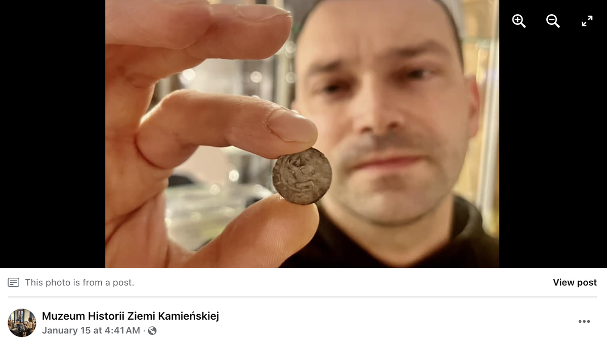 A metal detecorist in northern Poland discovered a 1,000-year-old coin that was a symbol of imperial propaganda, historians said.