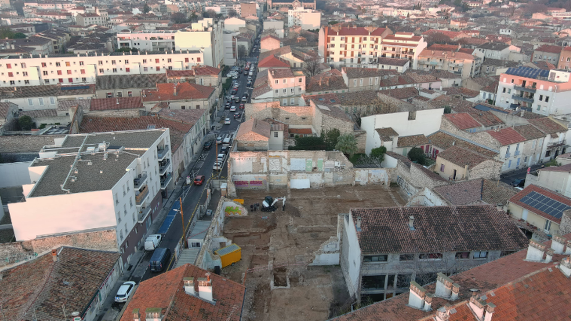 During the construction of a housing development in Nîmes, France, an ancient Roman road was unearthed.