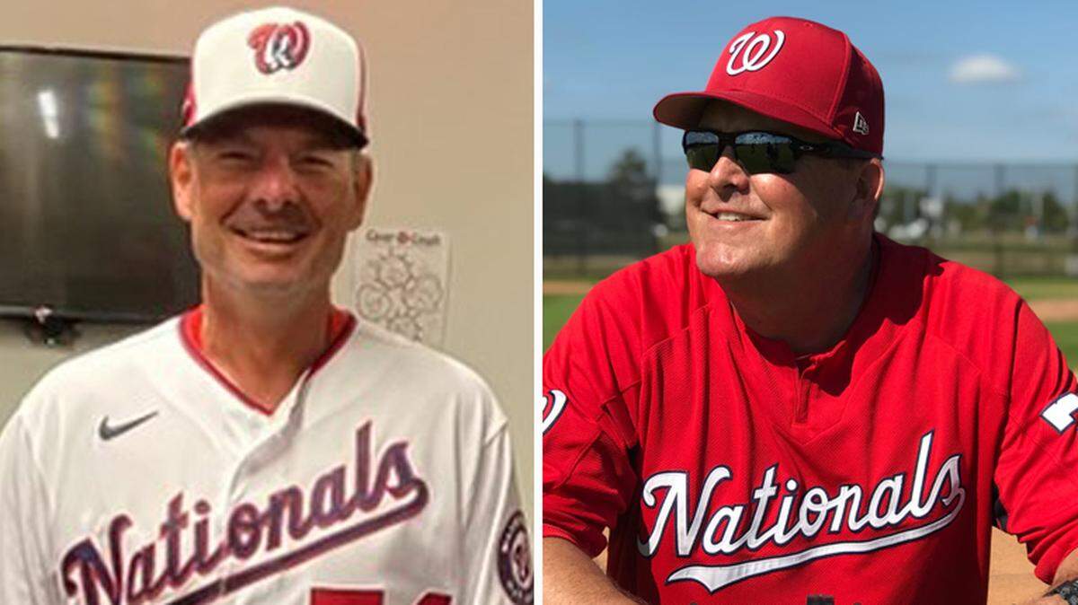 Former Washington Nationals minor league coaches Larry Pardo, left, and Brad Holman, have filed religious discrimination complaints against the team over being ousted because of their stance against COVID-19 vaccines.