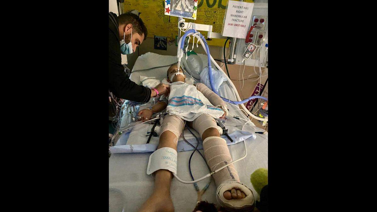 Jacob, 7, was critically injured in a Dec. 19 crash in Miramar near his elementary school.
