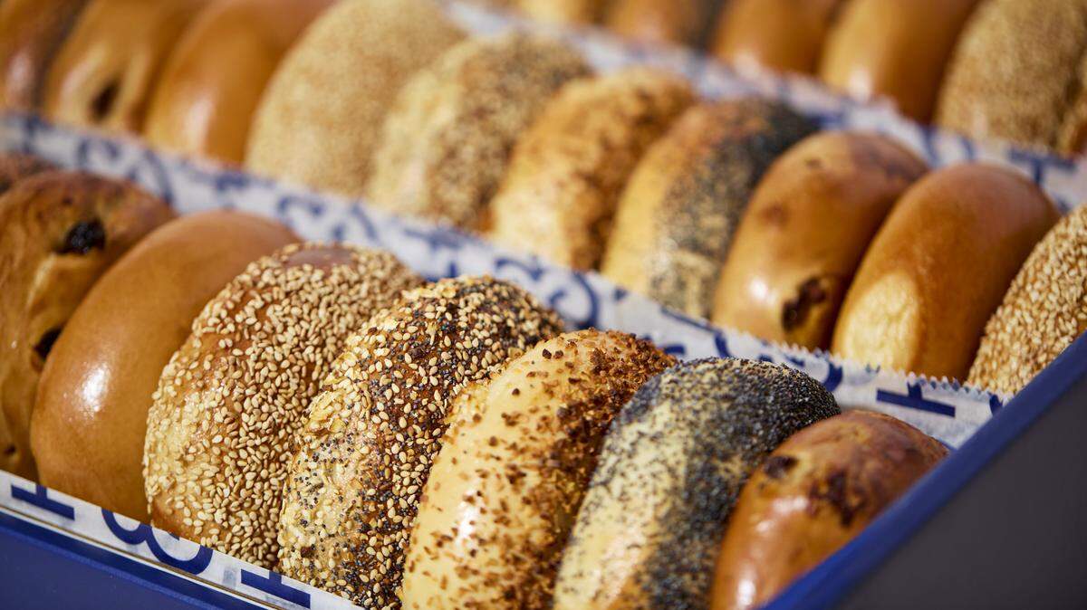 The catering box at H&H Bagels, which is opening in Miami.