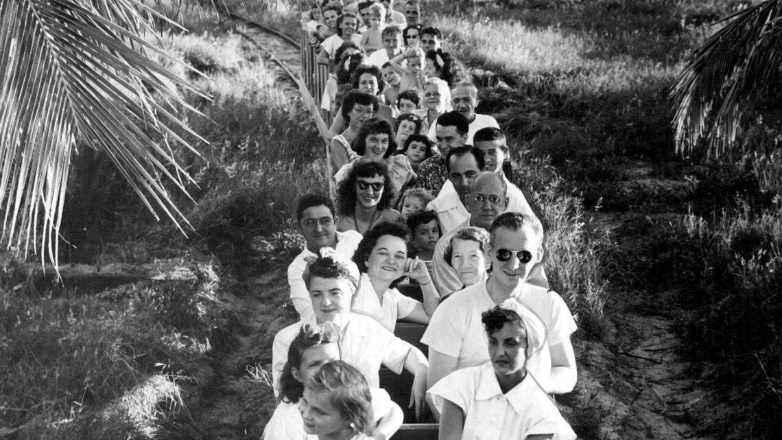 The mini train at Crandon Park Zoo