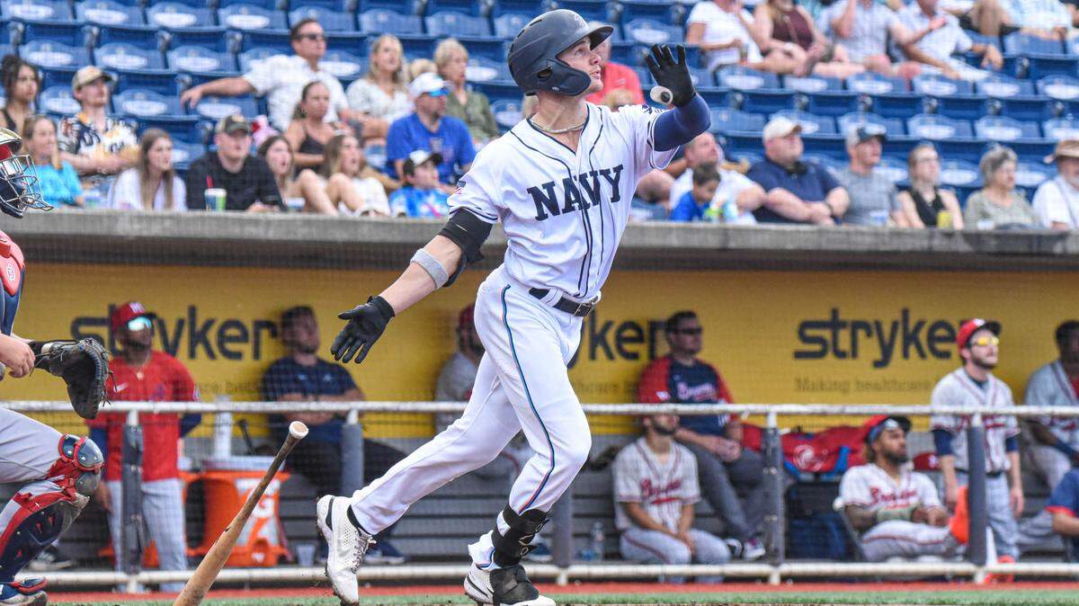 Griffin Conine hits a home run for the Pensacola Blue Wahoos on Sunday, May, 29, 2022.