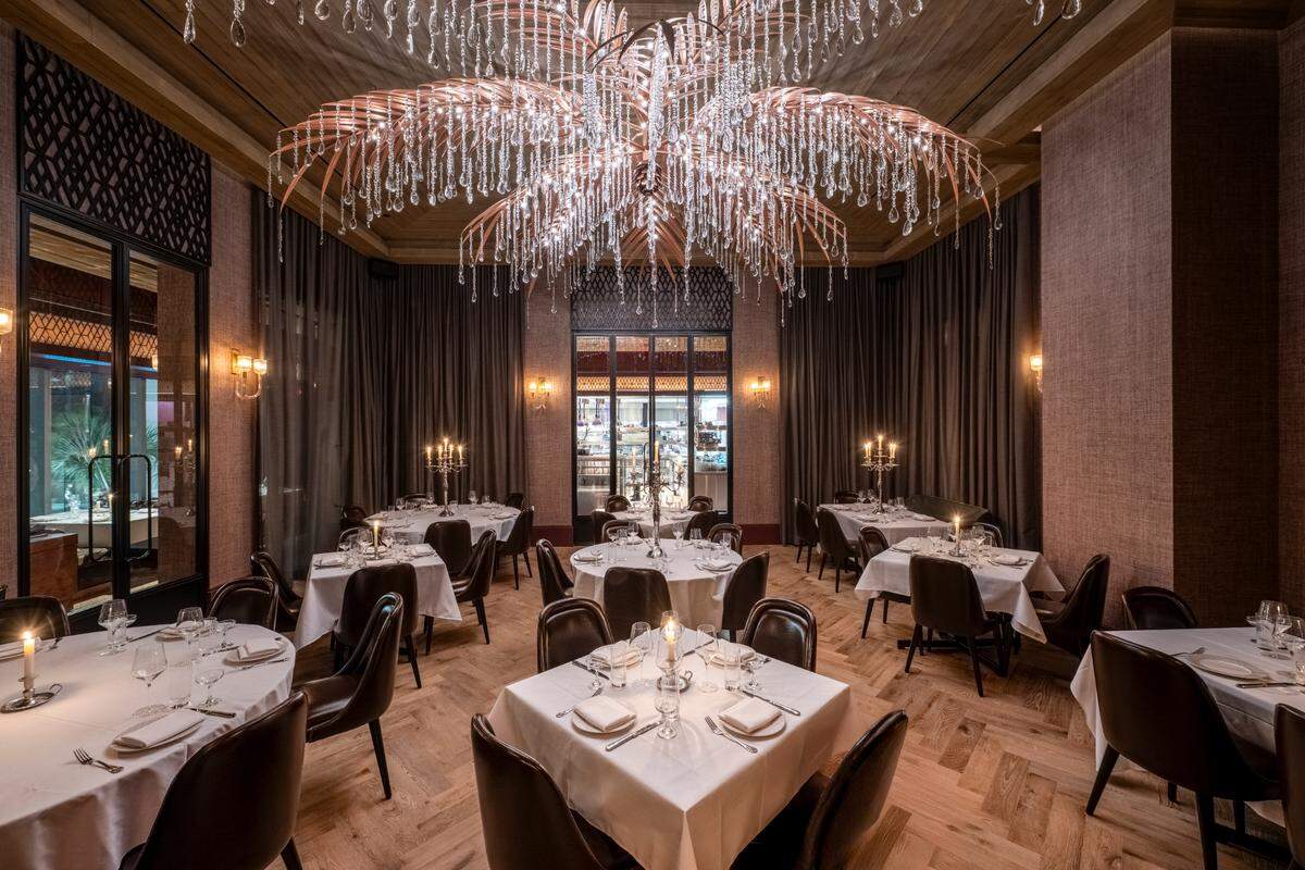 The Atrium dining room at Maple & Ash, which opened its third location at Miami Worldcenter.