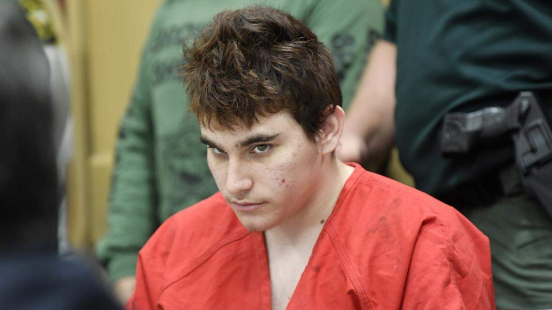Florida school shooting suspect Nikolas Cruz during a Broward court hearing in April. Prosecutors have released portions of his interrogation with Broward homicide detectives.