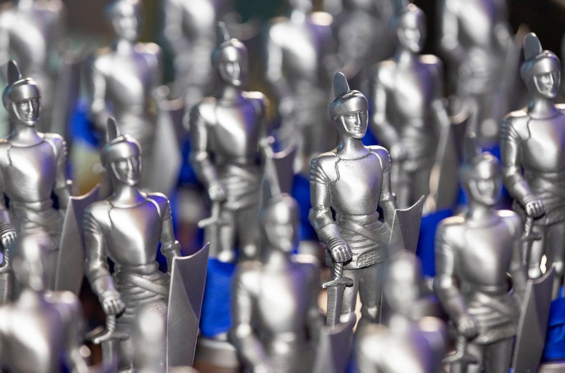 A general view of the awards before the start of the 66th Silver Knight Awards Ceremony presented by the Miami Herald & el Nuevo Herald at the James L. Knight Center on Wednesday, May 22, 2024, in downtown Miami, Fla.