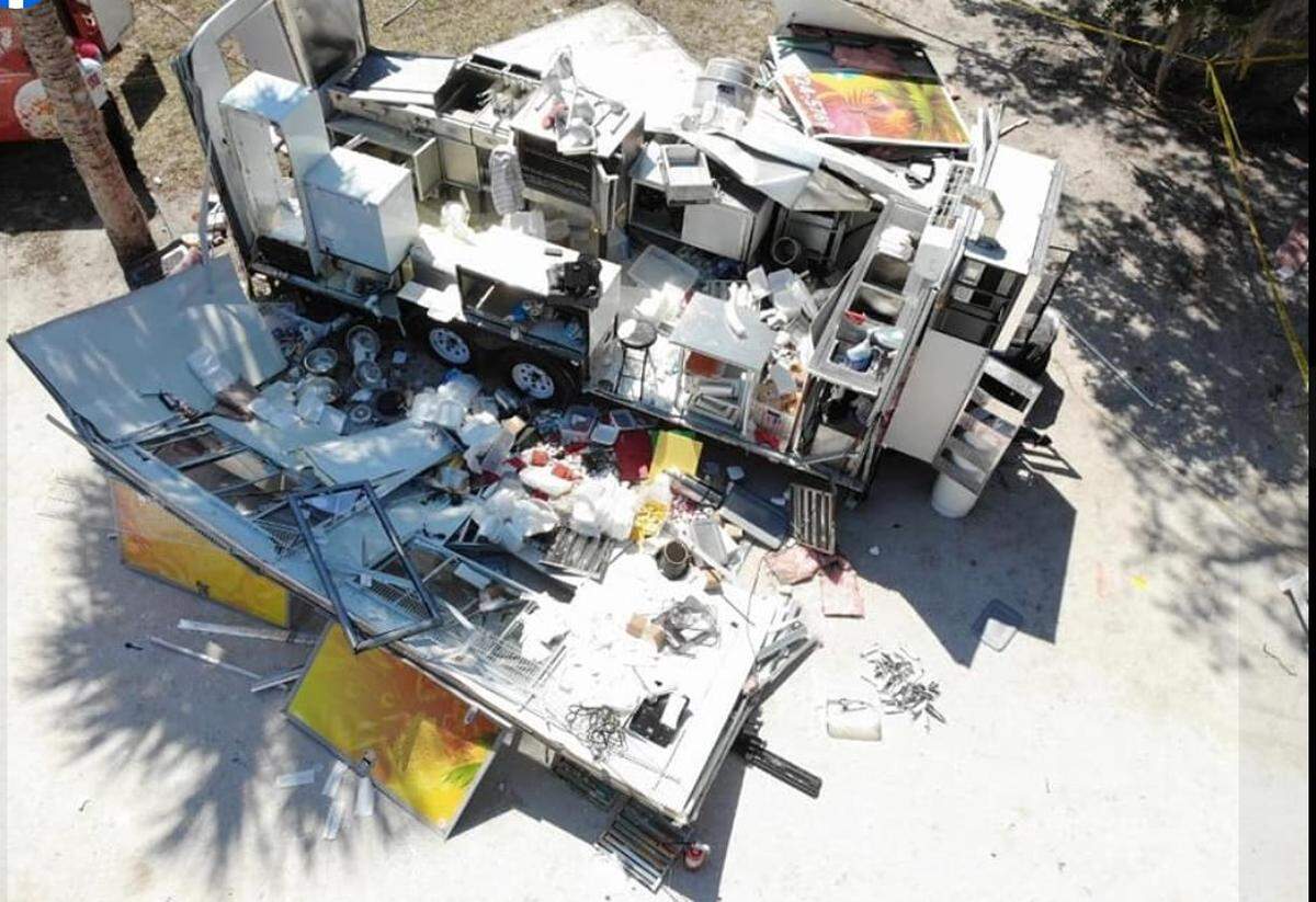 Scene after a food truck exploded at Vero Beach Seafood Festival
