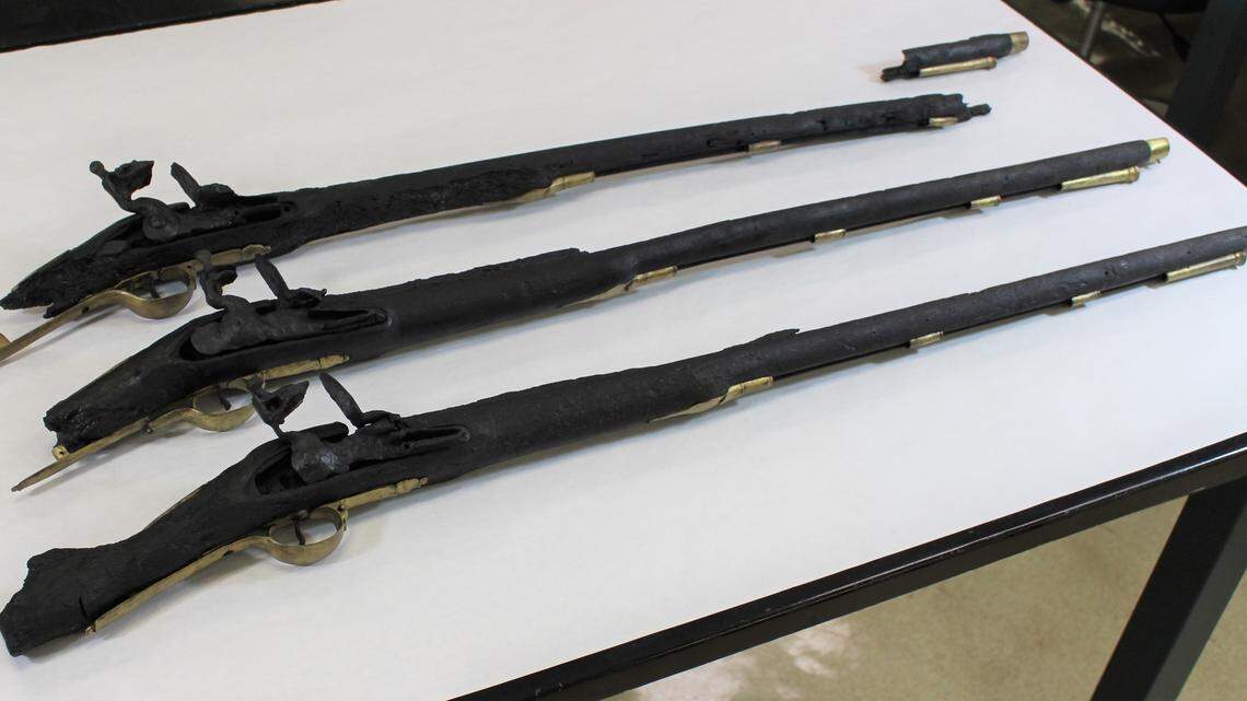 Conservators at the Bureau of Archaeological Research’s Conservation Laboratory restored three muskets close to their original appearance.