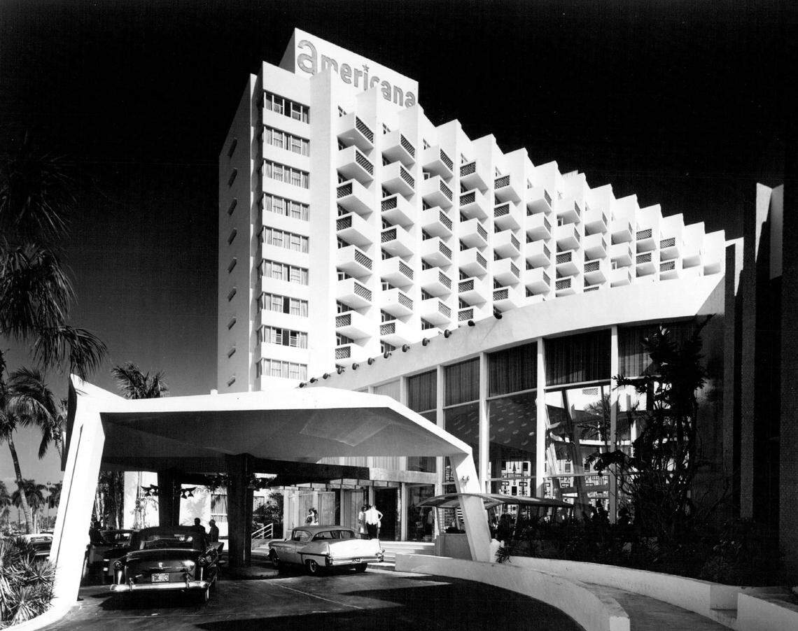 Americana hotel in Bal Harbour. I was demolished in 2007, and a St. Regis resort is now on the site.