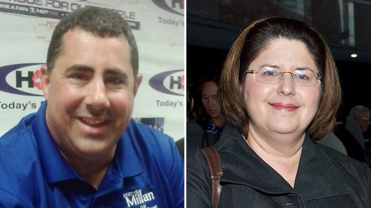 Miami-Dade judges Stephen Millan, left, and Maria Ortiz face expulsion from the bench for misconduct.