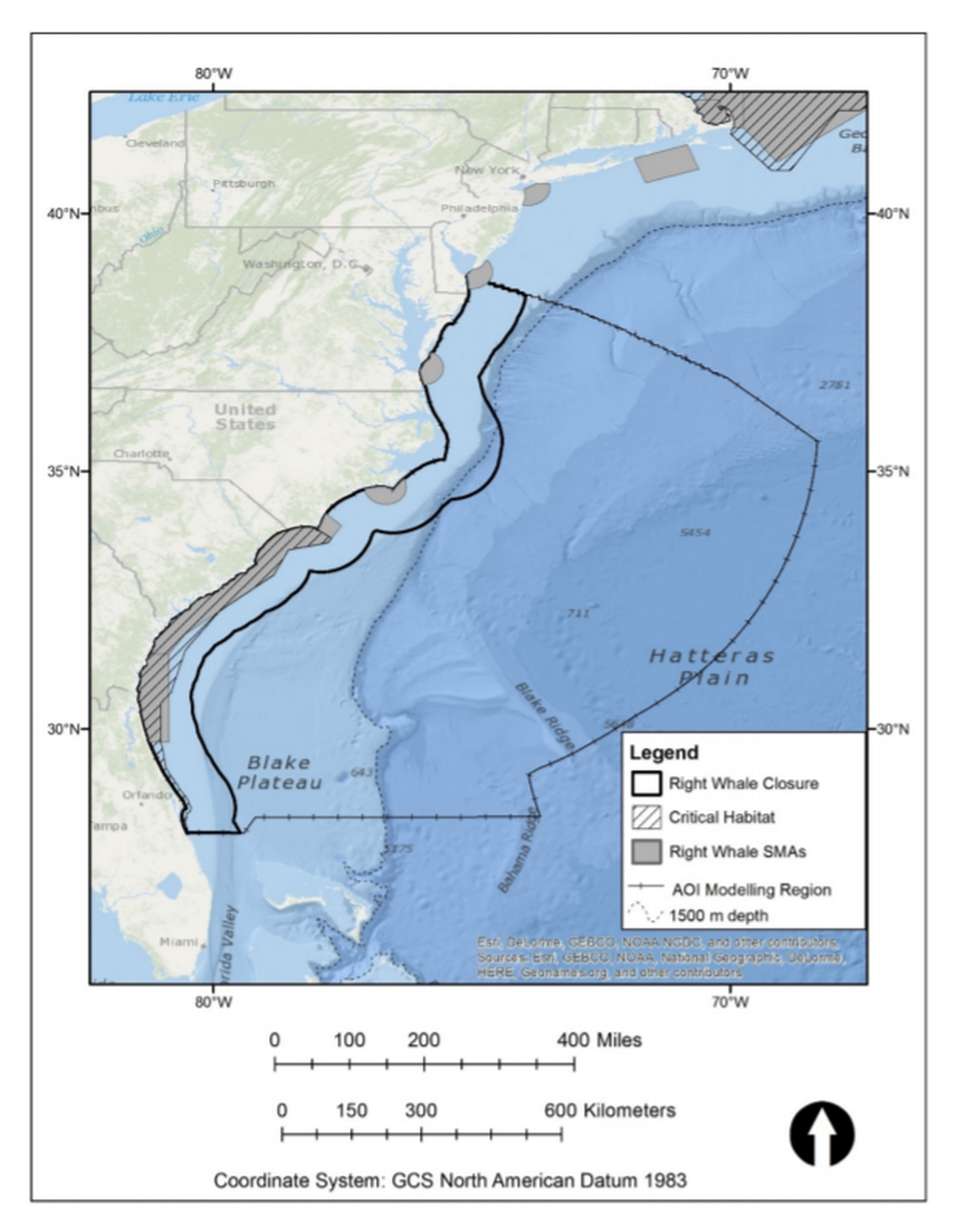 Certain areas will be closed to blasting between November and April to protect North Atlantic right whales’ calving grounds.