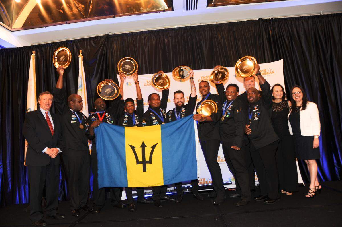 This group of chefs and mixologists from Barbados was Caribbean national culinary team of the year at the Taste of the Caribbean in 2017 in Miami.