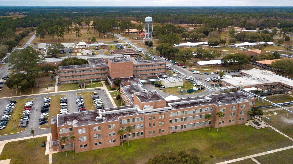 Aerial view of Northeast Florida State Hospital in Macclenny, Florida on Monday, Feb. 5, 2024.