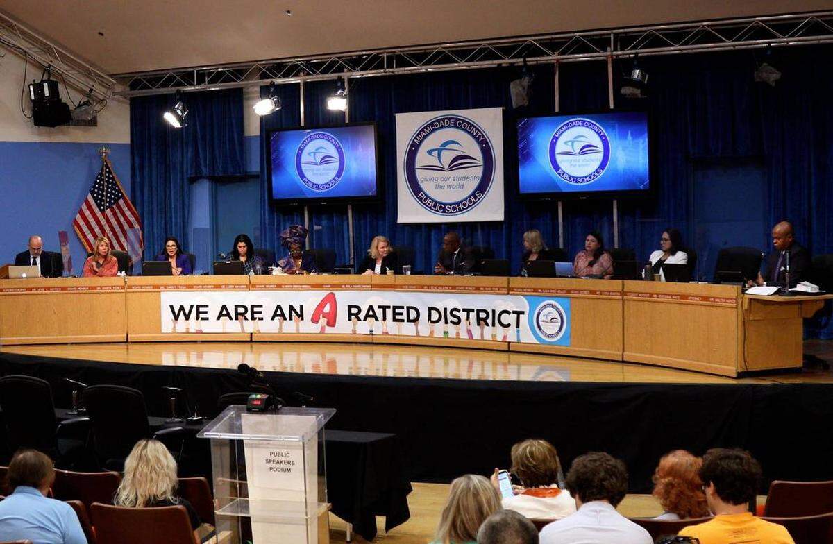 After a contentious school board meeting that went on for hours Wednesday, Sept. 7, 2022, the Miami-Dade School Board voted 8-1 against a measure to recognize October as LGBTQ Month in Miami-Dade Schools. The measure also called for teaching 12th-grade civics students about two landmark Supreme Court decisions impacting the LGBTQ communities.