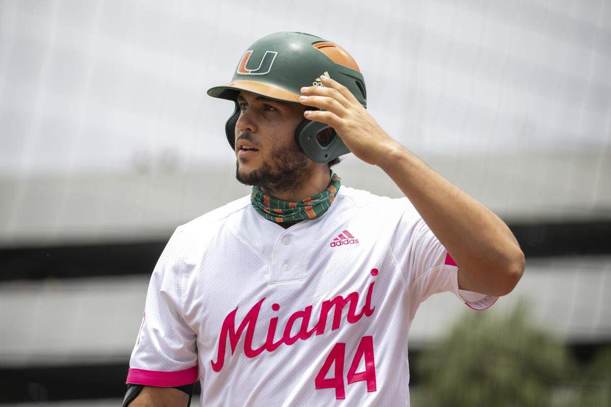 Adrian Del Castillo is shown on Sunday, May 9, 2021 against Appalachian State at Mark Light Field. Del Castillo had a 2-RBI double in the second inning.