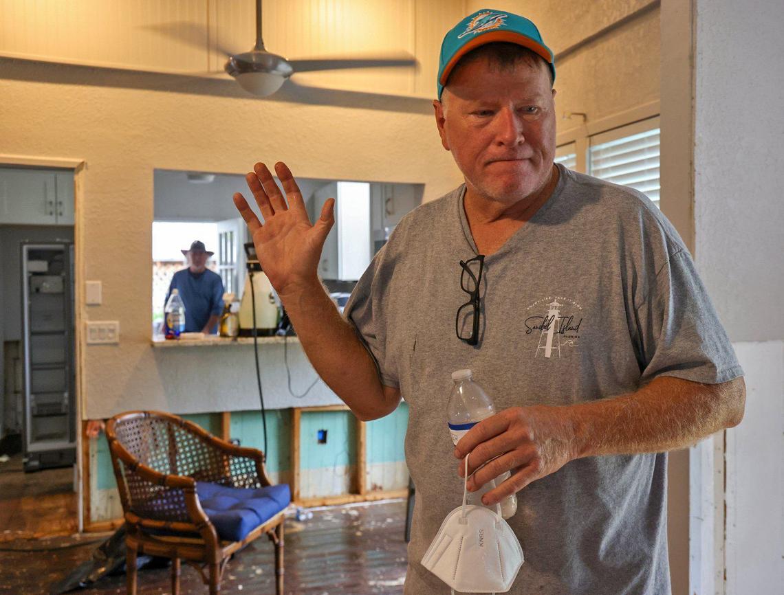 Hurricane Milton’s storm surge moved and damaged boats and cars and devastated homes not built up to code. Gregg Wood’s home has withstood multiple hurricanes, including Hurricane Helen. Now, Milton has Wood question if he lives near a shoreline again after removing debris and mud from his home in Port Charlotte, Florida, on Friday, October 11, 2024. Wood said his immediate plan is to rehab and let a friend live there. “But I gotta think I’m probably not going to be near the water again,” confesses Wood.