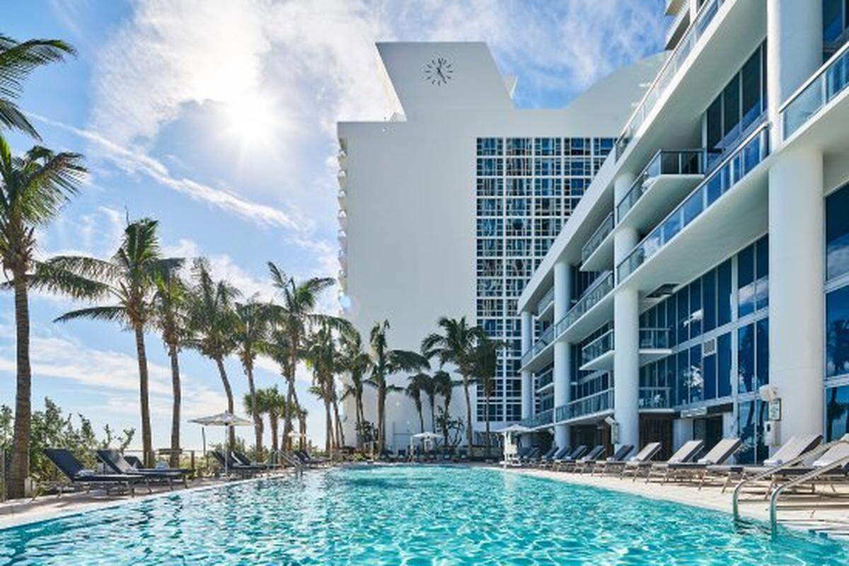 One of several pools at the Carillon on Miami Beach.