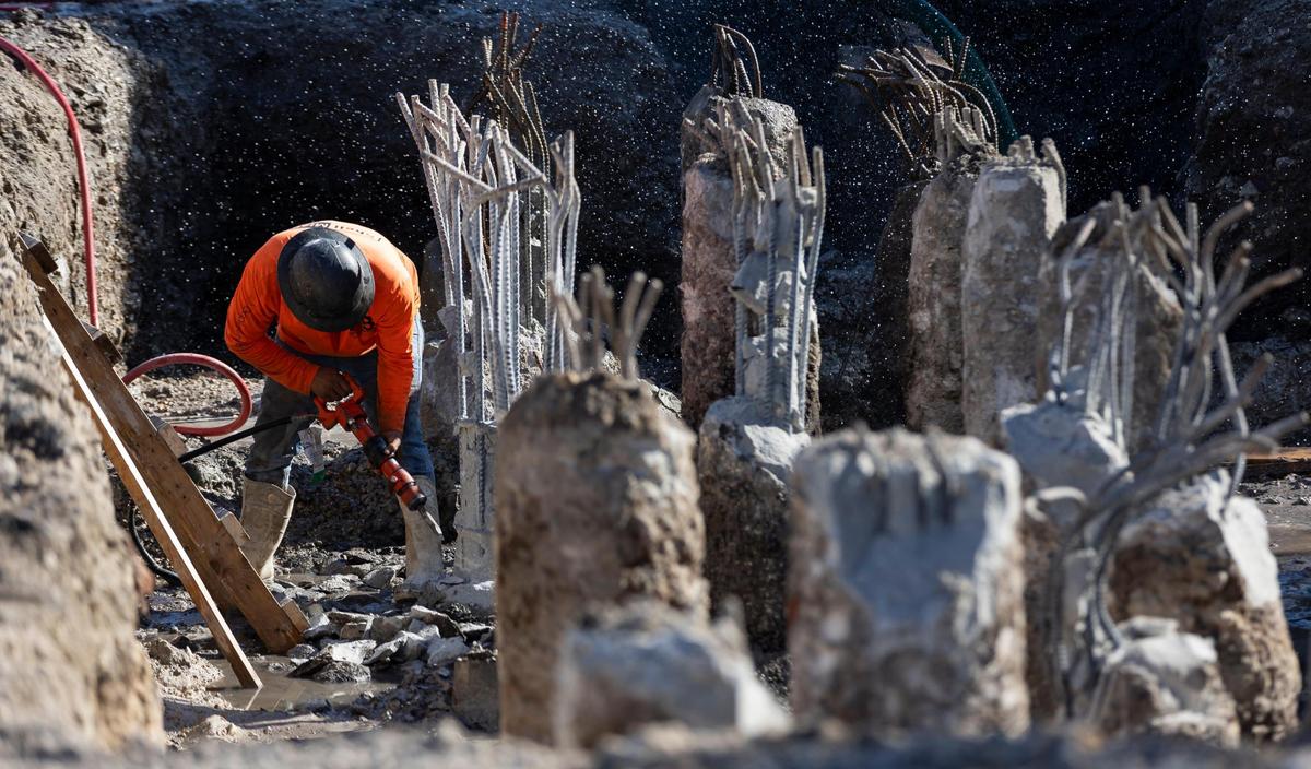 Construction progresses on privately owned land along the Miami River on Friday, Dec. 6, 2024.
