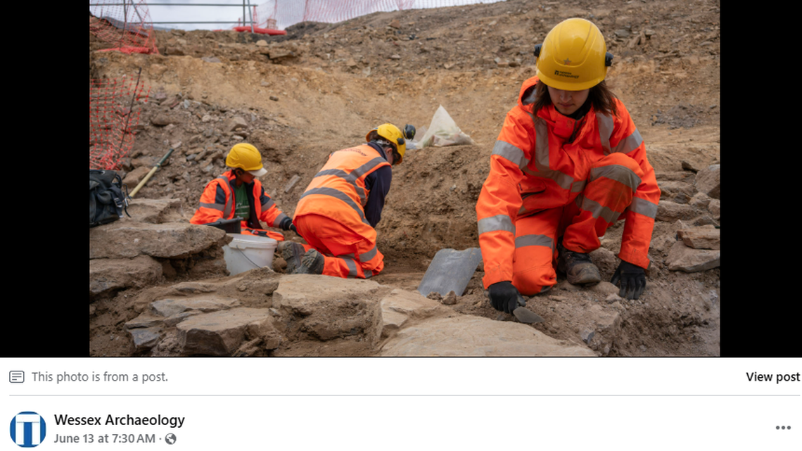 Archaeologists working on Sheffield Castle in the United Kingdom found burnt material that helps date the site.