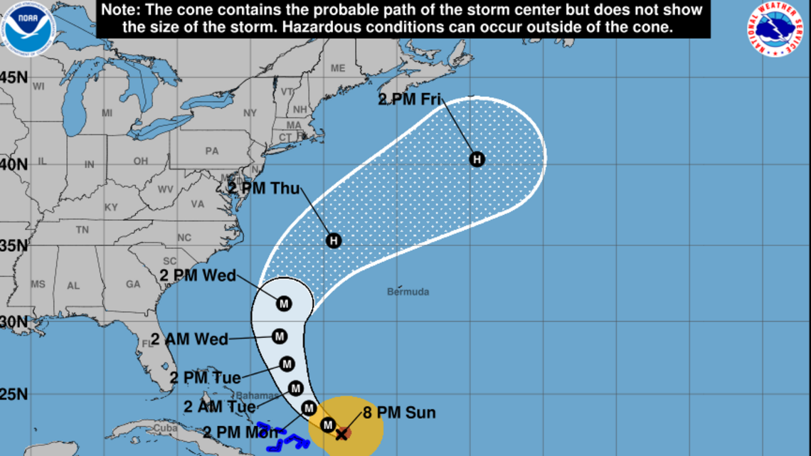 Hurricane Erin weakens to Category 3. Take a look at the storm’s projected path