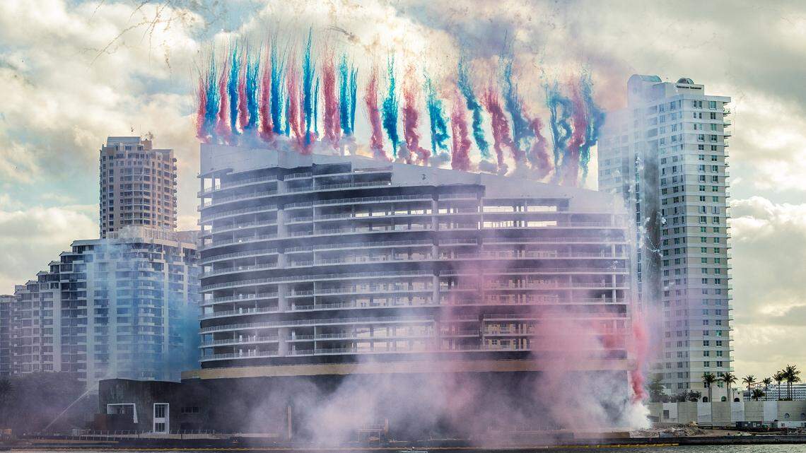 Hundreds watch as crews implode Miami’s Mandarin Oriental-Brickell Key building