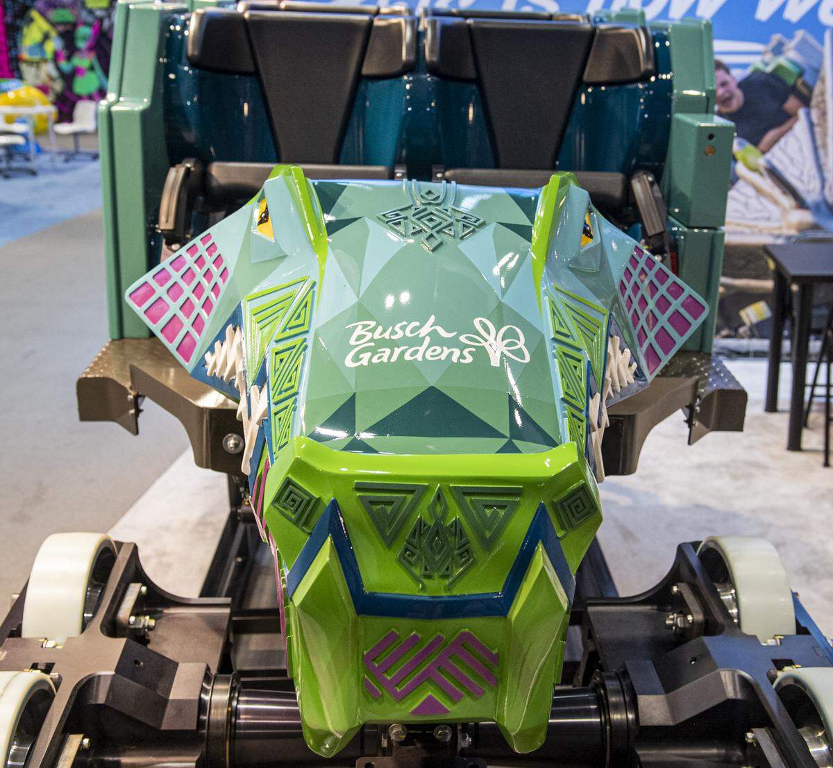 The ride vehicle for Iron Gwazi will represent a crocodile.