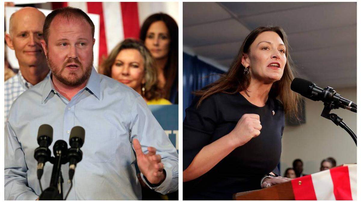 Candidates for agriculture commissioner Rep. Matt Caldwell and Nicole “Nikki” Fried. Palm Beach County didn’t even start its recount of votes cast in the agriculture commissioner race before the final state deadline.