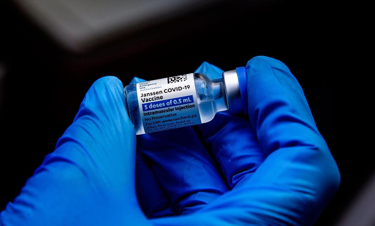 View of a multi dosages of (J&J/Janssen) COVID-19 vaccine given to the homeless population living in downtown Miami as the Miami-Dade County Homeless Trust and the Florida Division of Emergency Management conduct vaccination tours throughout unsheltered homeless hot spots and shelters across Miami-Dade.