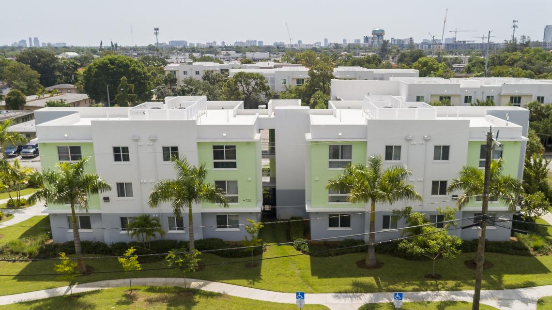 An aerial view of the Northwest Gardens, a subsidized housing complex, in Fort Lauderdale on Tuesday, June 11, 2019.