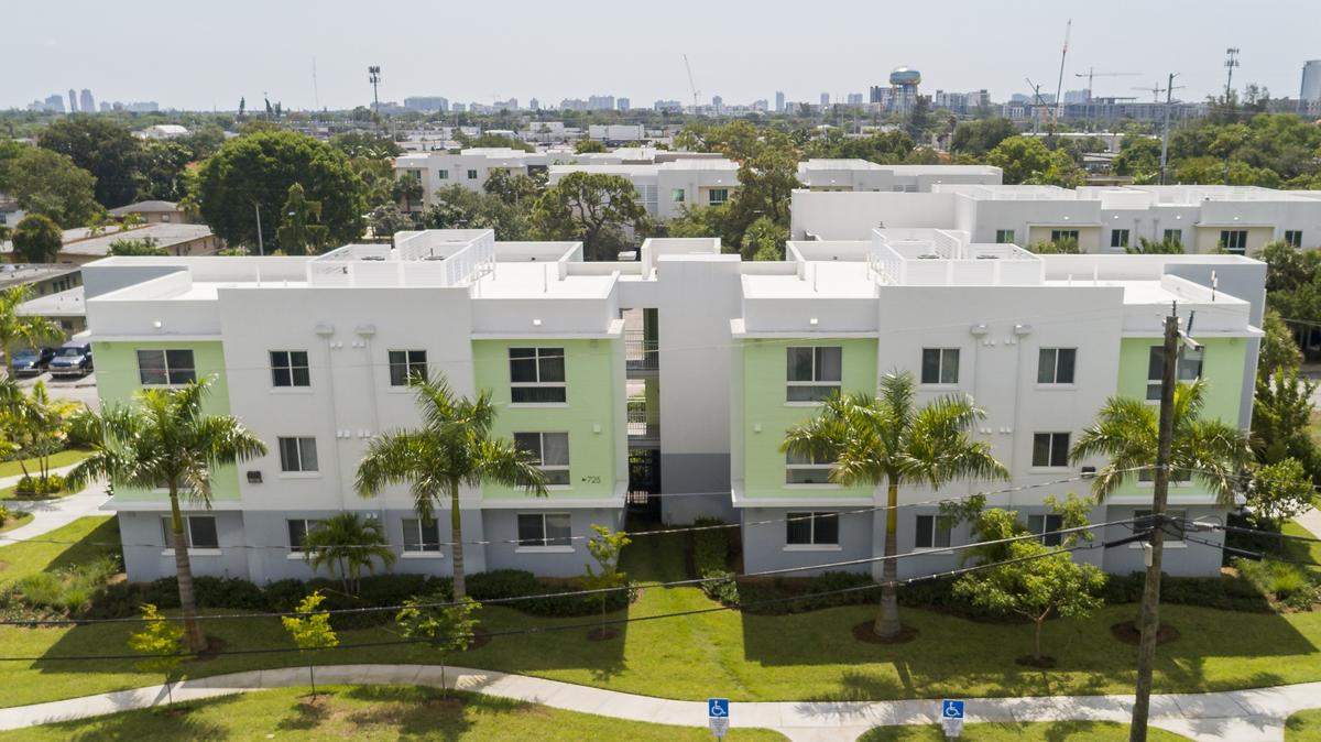 An aerial view of the Northwest Gardens, a subsidized housing complex, in Fort Lauderdale on Tuesday, June 11, 2019.