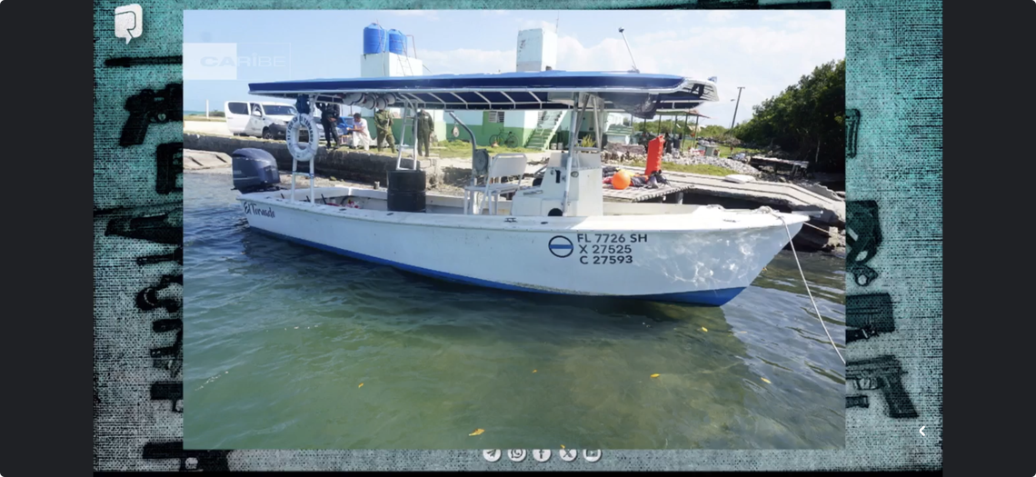 Cuban authorities released images Friday night of the boat they say was used in an attempted terrorist attack on the island by Cubans living in Florida