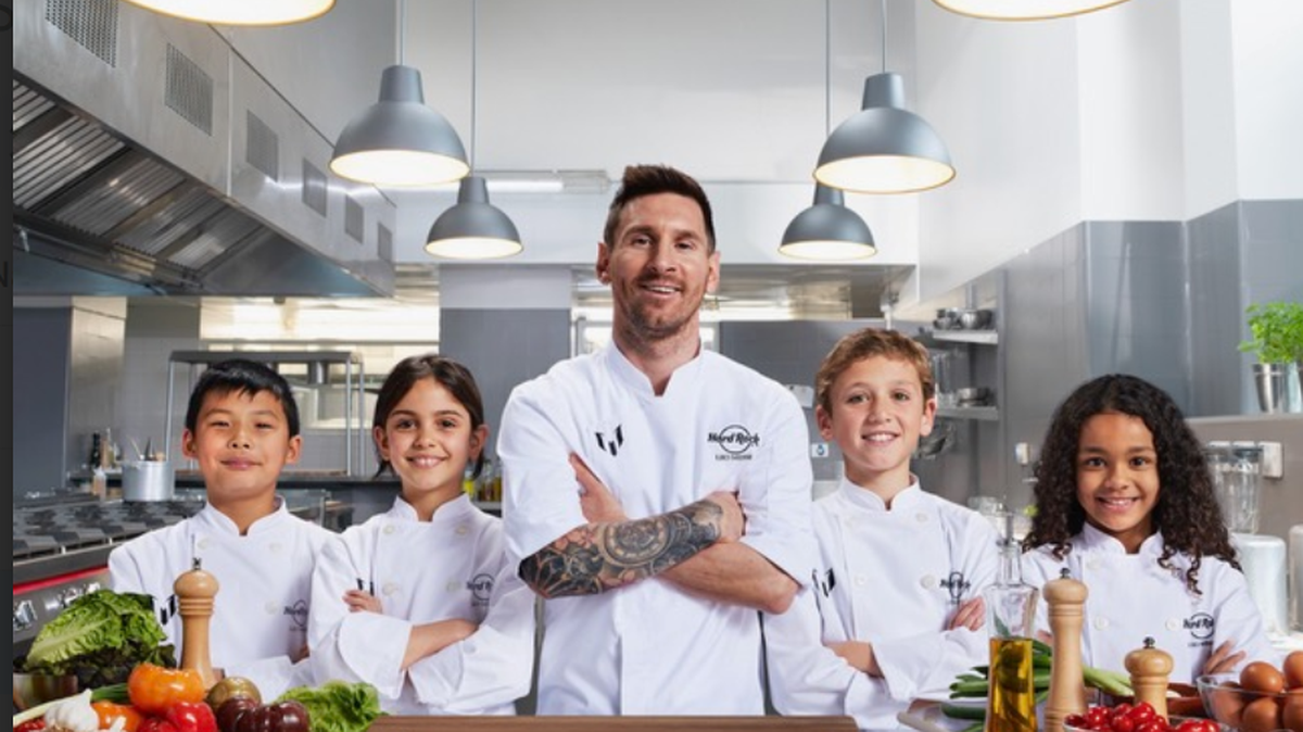 To celebrate the launch of his Hard Rock Messi Kids Menu, Inter Miami soccer star Lionel Messi hosted an event at DRV PNK Stadium in Fort Lauderdale on Oct. 2, 2023
