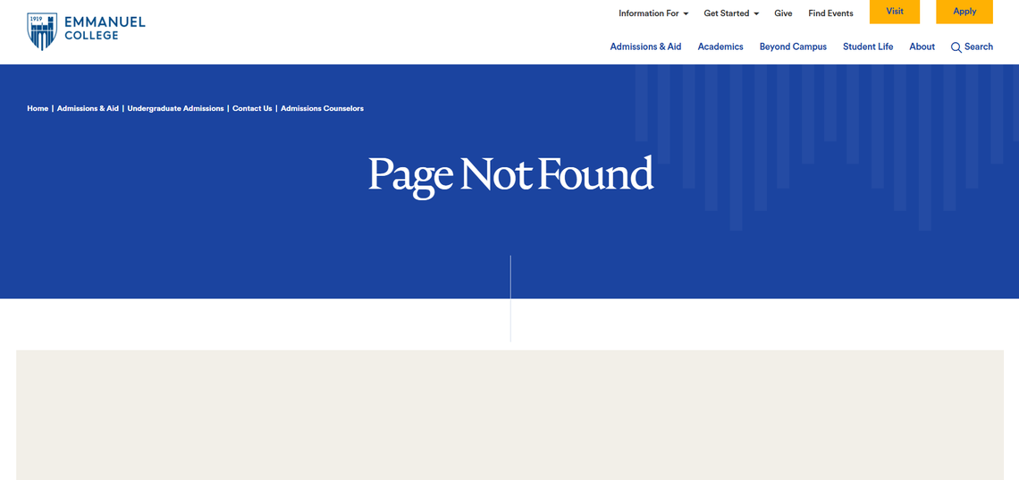 Emmanuel College’s website.