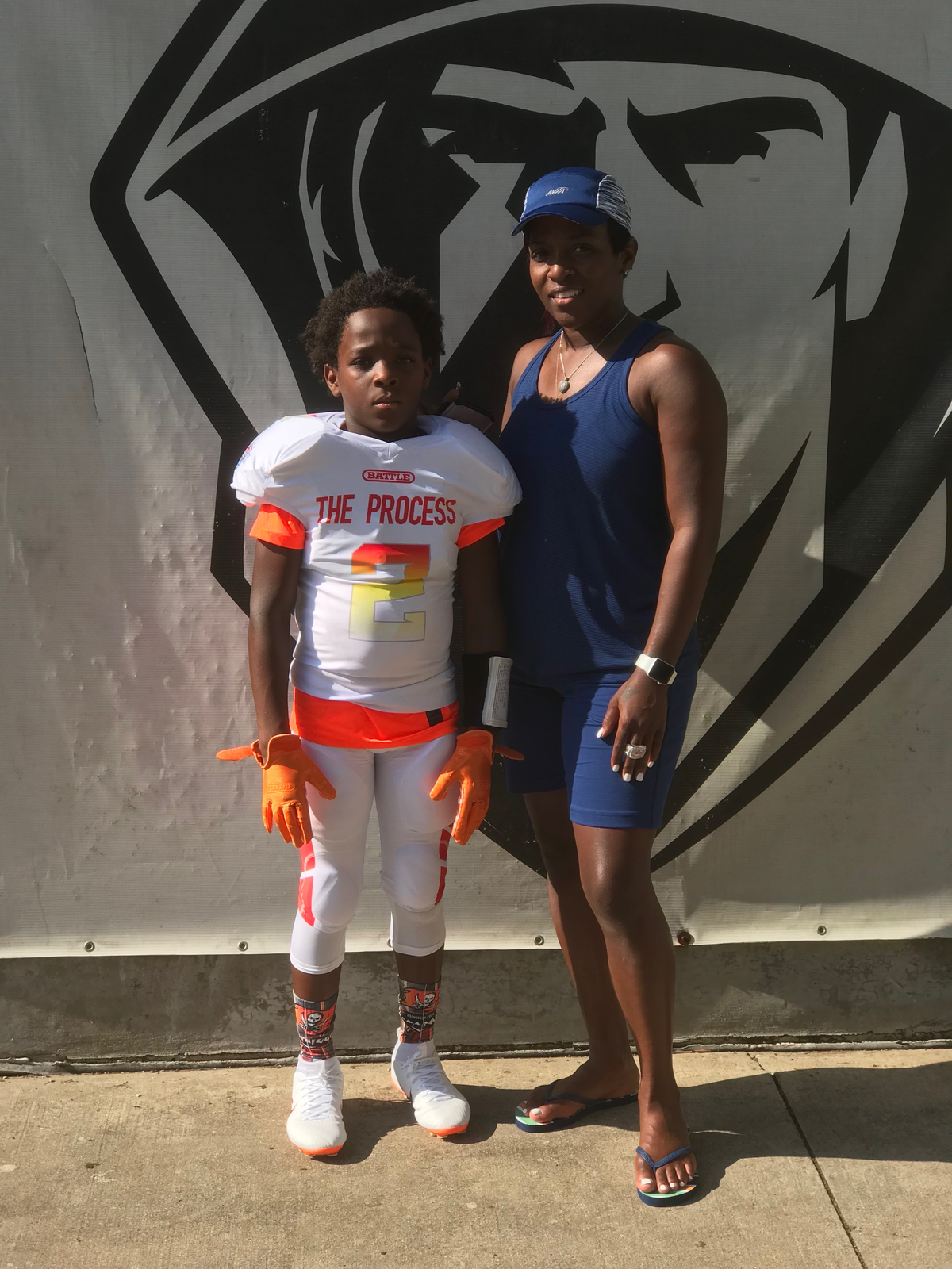 A young Malachi Toney with his mom, Toni Toney.