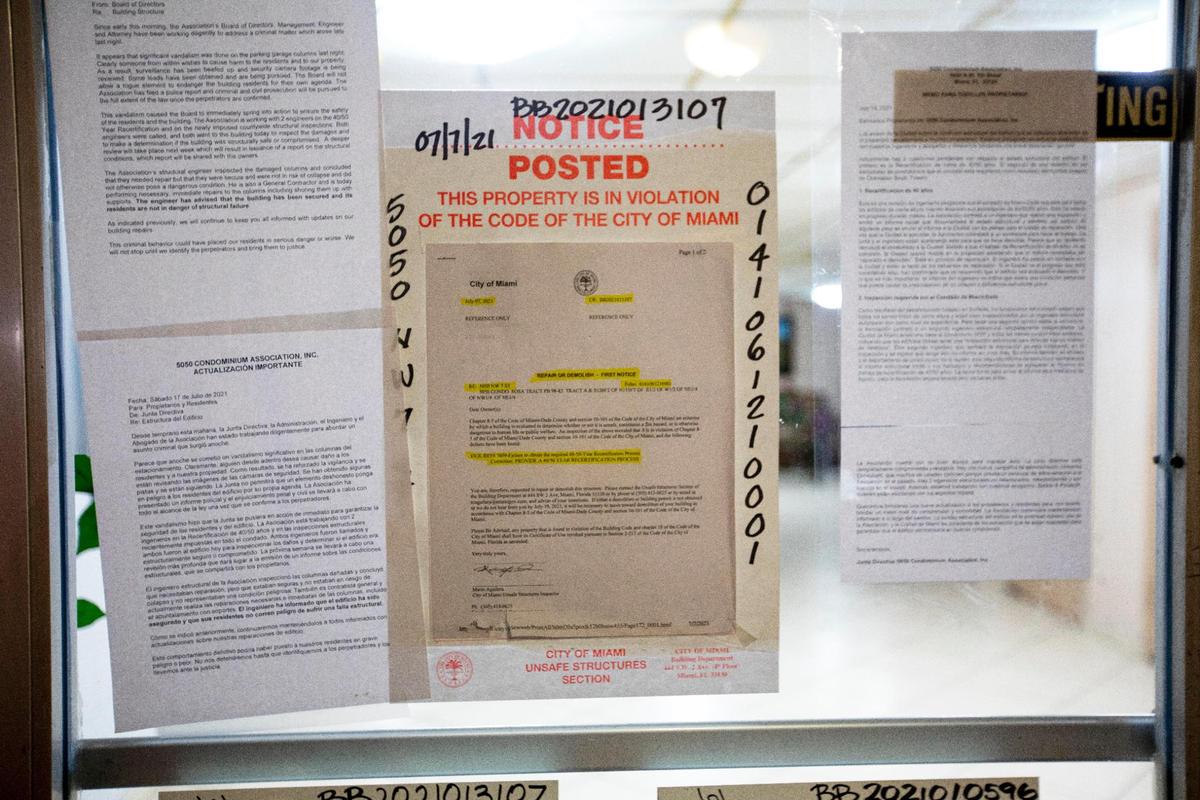 Residents from a 138-unit condo at 5050 NW Seventh St. in Flagami were forced to evacuate Aug. 9, 2021, after city officials deemed the building unsafe.
