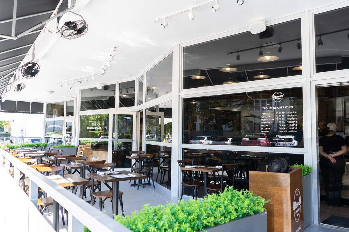 The exterior of the new Mister 01 Extraordinary Pizza in Bay Harbor Islands.