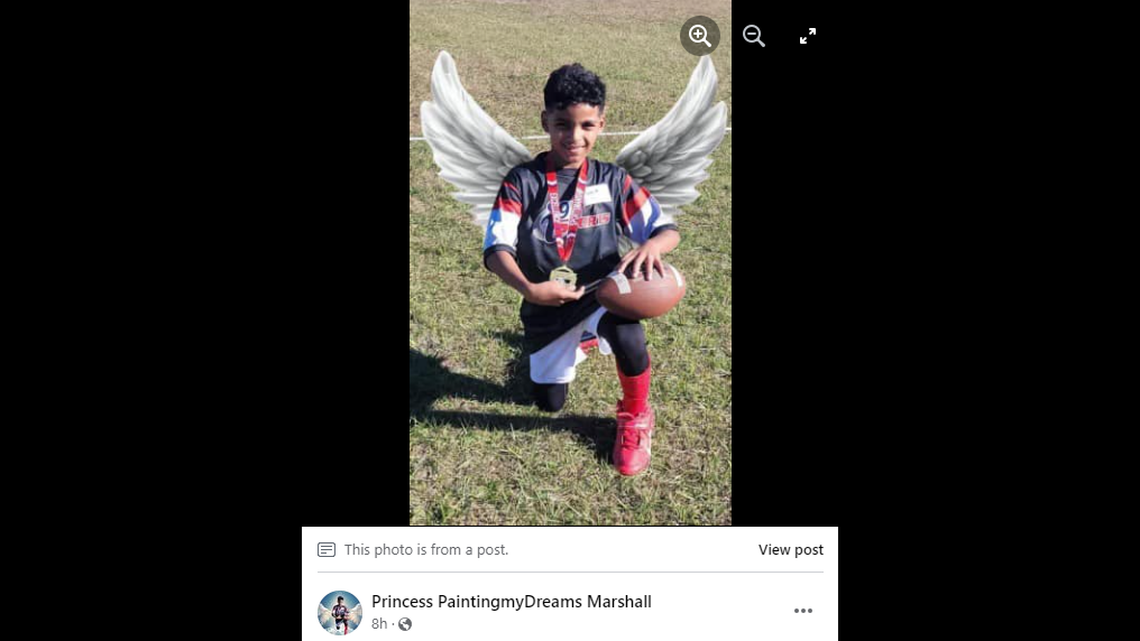 The boy dreamed of becoming a professional football player someday, his family said.