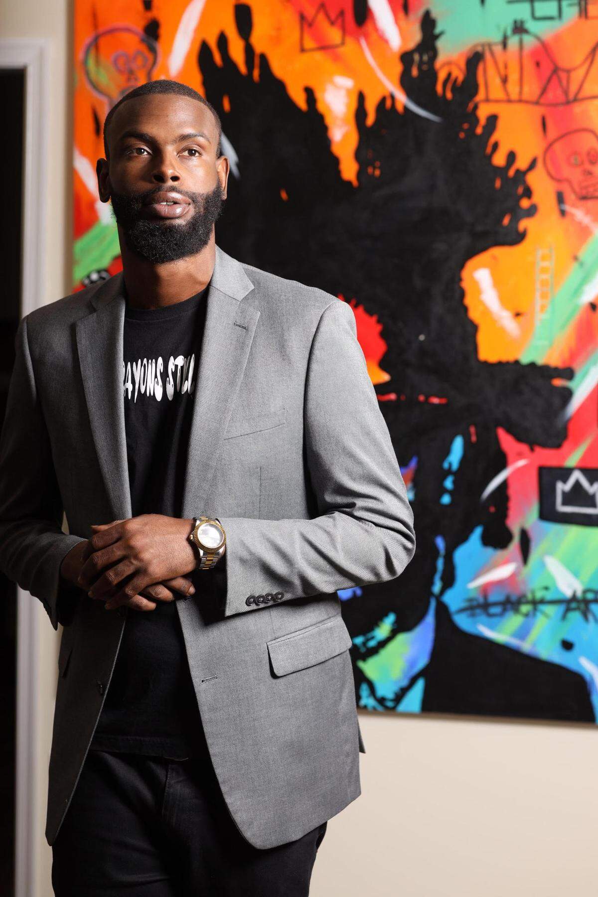 Eddie “E Gram” Graham is a visual artist from the Philadelphia area who sees Miami Art Week as an annual business opportunity.