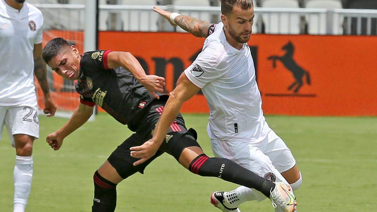 Inter Miami Leandro Gonzalez Pirez (6) is being loaned to River Plate in Argentina through 2023.