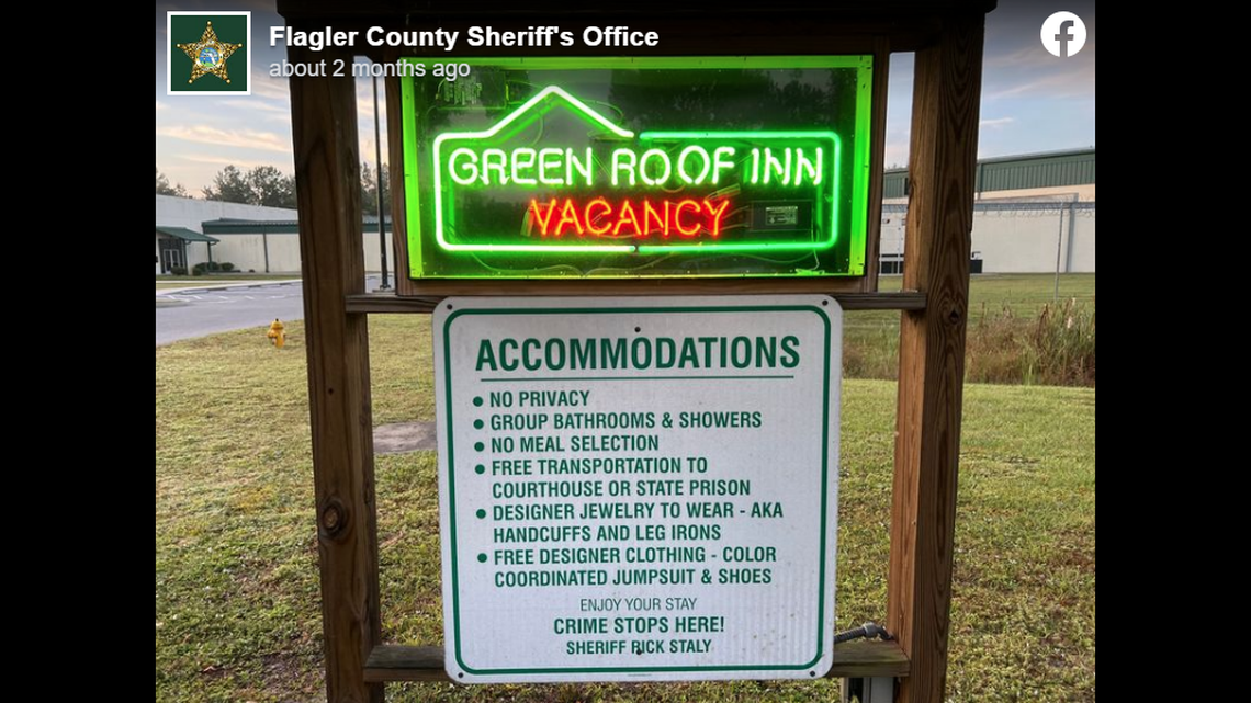 An inmate in the Flagler County detention center, known as the Green Roof Inn, was beaten by five inmates after someone in the community put a "bounty" on him, according to the Flagler County Sheriff's Office. 