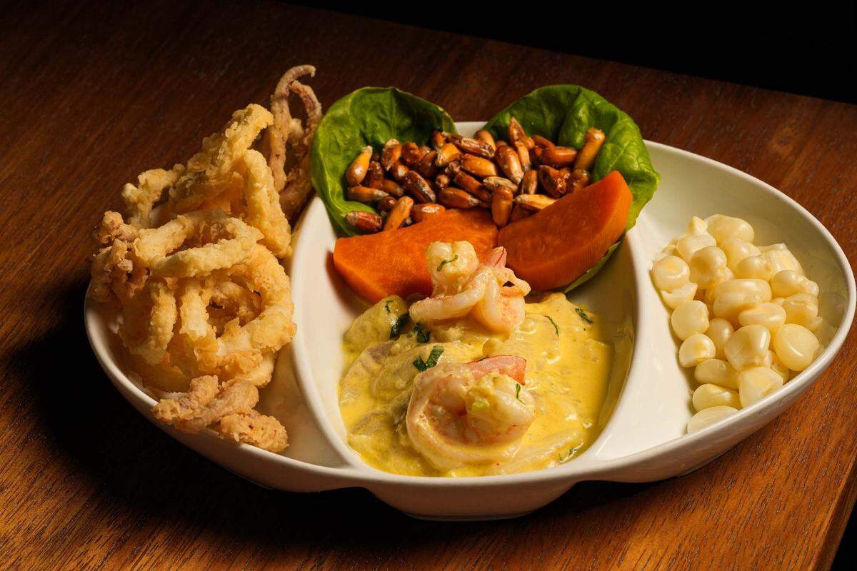 Shrimp and calamari at Francesco Peruvian restaurant.