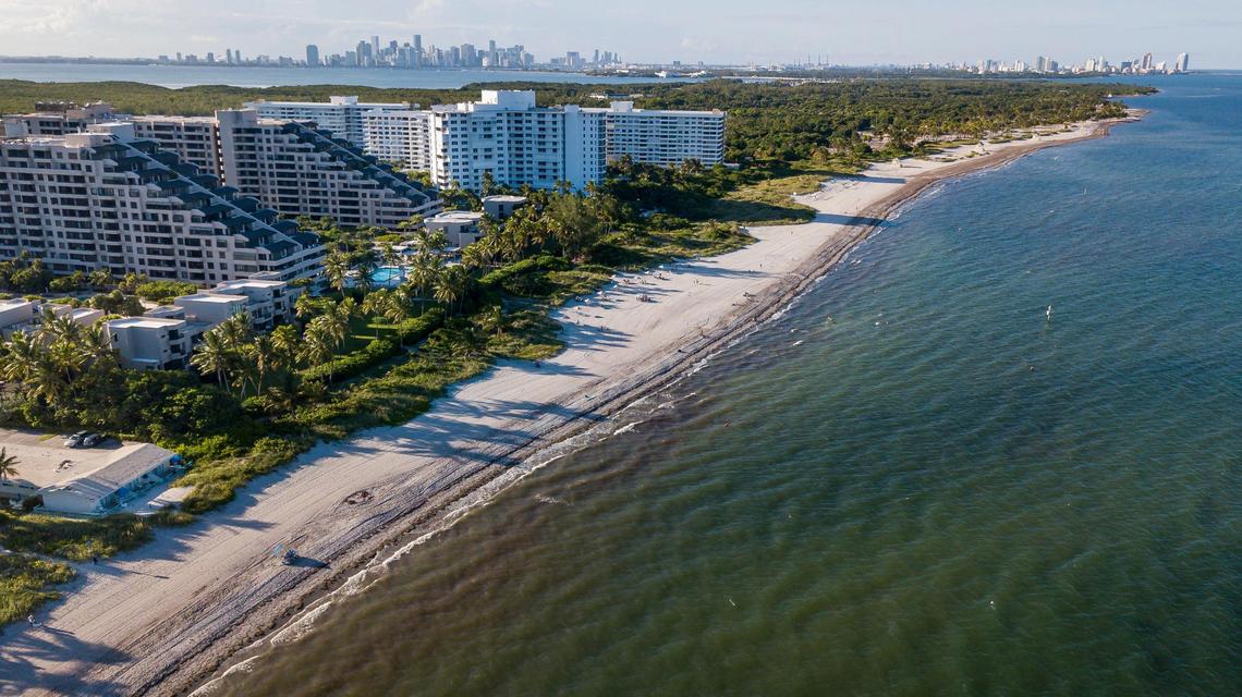 The beach in Key Biscayne, Florida on Tuesday, September 1, 2020.