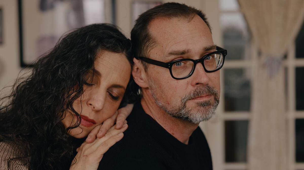 Cynthia Freeman and her husband, Brad Lawrence, work freelance jobs in storytelling and podcasting. They rely on their Affordable Care Act insurance to treat Brad's newly diagnosed kidney disease. (José A. Alvarado Jr. for NPR)