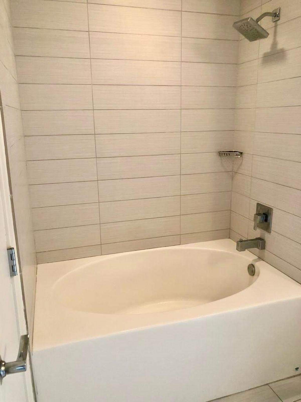 Above: Inside the apartment’s bathroom.