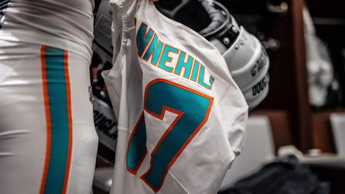 The Miami Dolphins new all white uniform